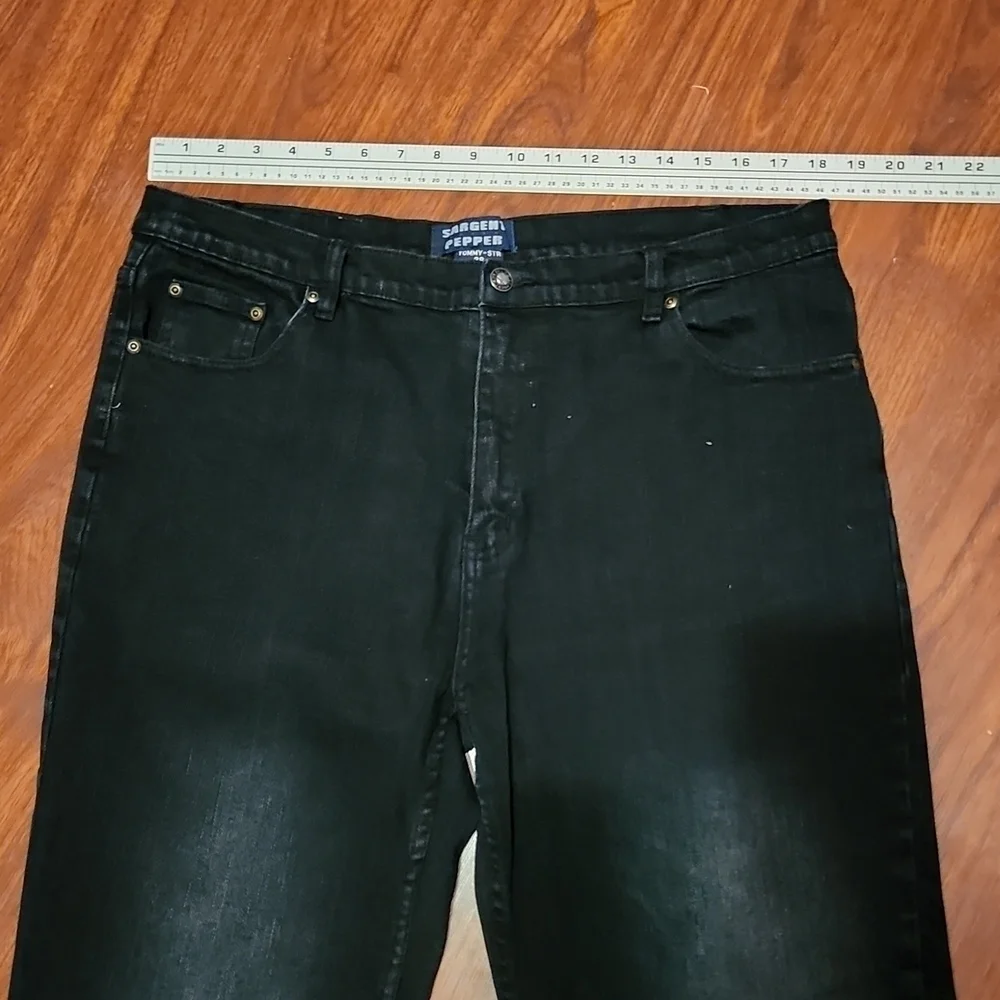 Sargent Pepper Jeans Mens Size 38 Tommy Straight Black Y2K